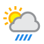 Moderate or heavy rain shower