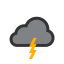 Moderate or heavy rain with thunder