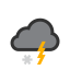 Moderate or heavy snow with thunder